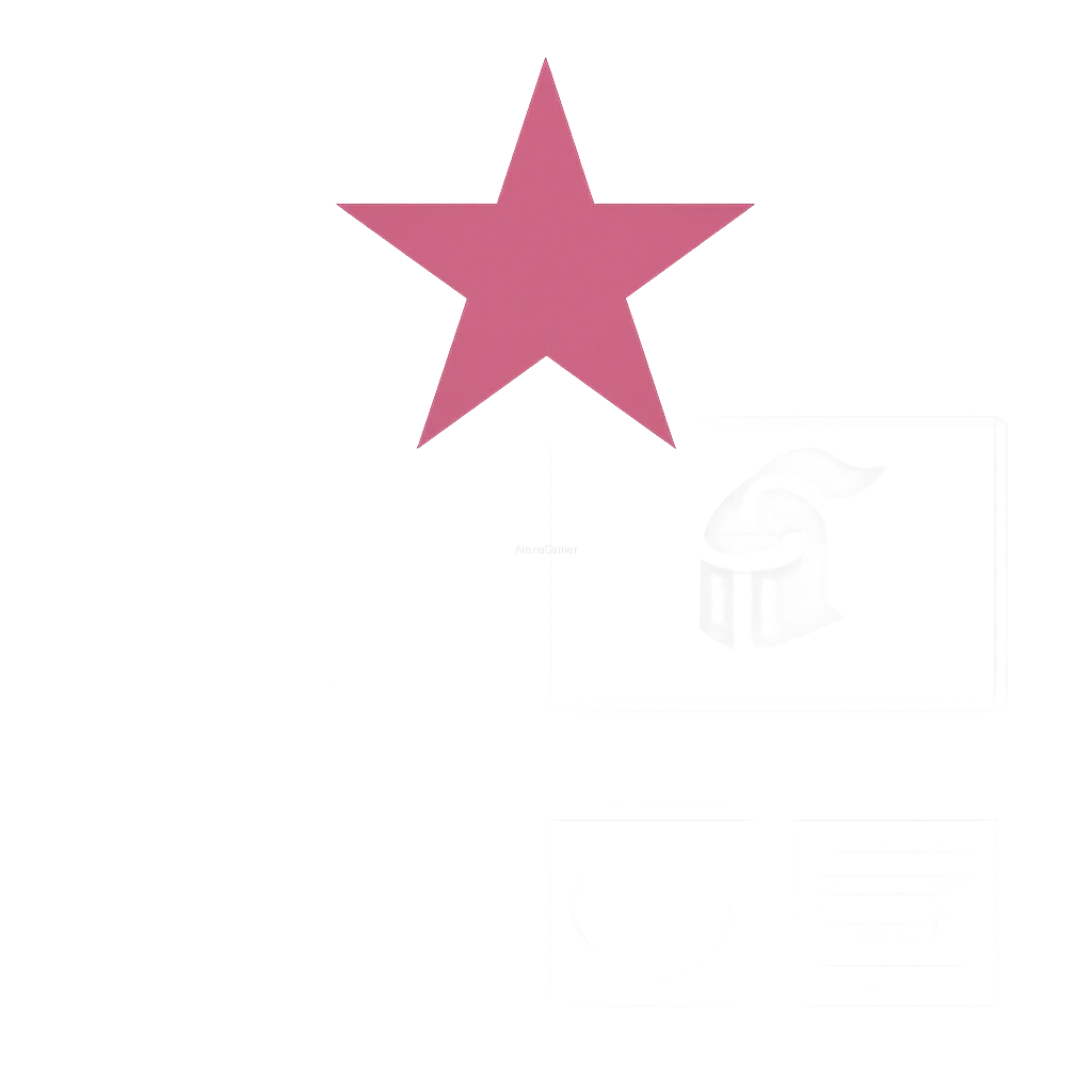 Minimalna ilustracja: różowa gwiazda areny na ciemnym tle, symbol serwisu Libisor